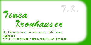 timea kronhauser business card